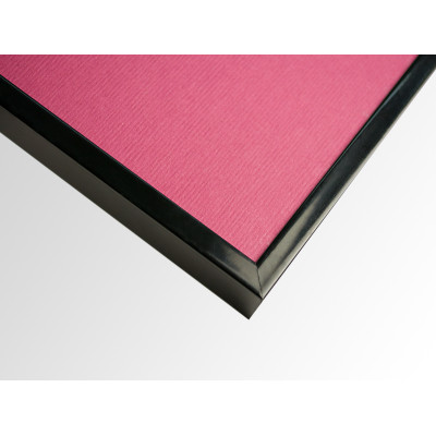 Frame 114, color - black gloss, aluminium, rectangular 7 mm