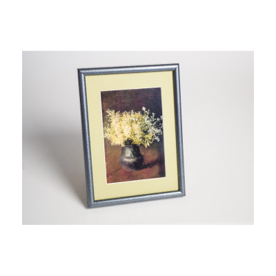 Frame 156, aluminum, color - gray motley, baguette semicircular 11 mm