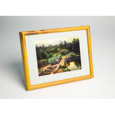 Frame 175, aluminium, color - light pine, semicircular baguette 11 mm