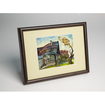 Frame 177, aluminium, color - wenge wood, semicircular baguette 11 mm
