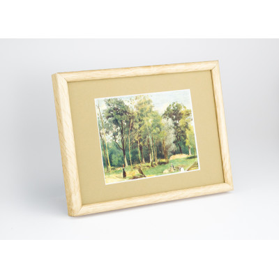 Frame 191, aluminium, color - light wood, semicircular baguette 11 mm