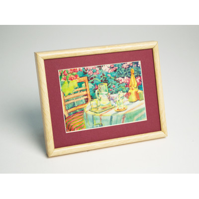 Frame 191, aluminium, color - light wood, semicircular baguette 11 mm