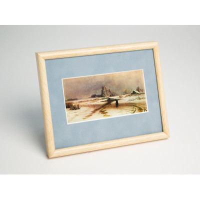 Frame 191, aluminium, color - light wood, semicircular baguette 11 mm