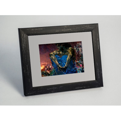 Frame 219, color - black vinyl with silver, rectangular 22 mm