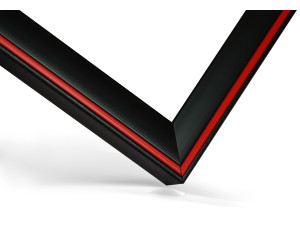 Frame 266, color - black with red stripe, high, 22 mm