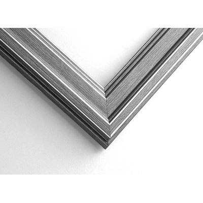 Frame 367, plastic, graphite with silver, 32 mm
