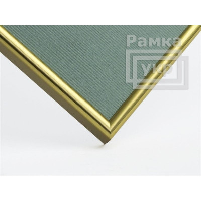 Frame 386, aluminium, color - glossy shiny gold, semicircular baguette 7 mm Frame 386, aluminium, color - glossy shiny gold, semicircular baguette 7 mm