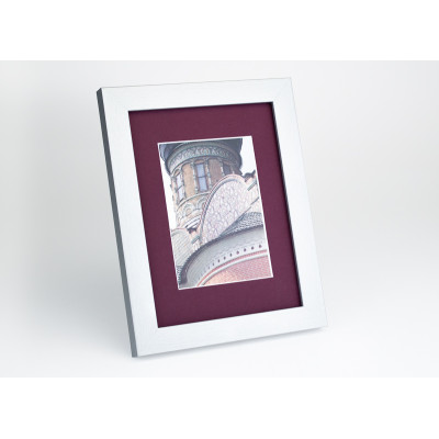 Frame 641, color - matte silver (satin), rectangular 22 mm