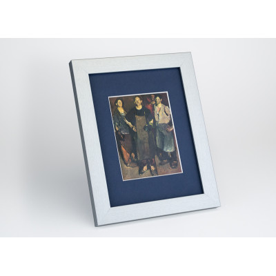 Frame 641, color - matte silver (satin), rectangular 22 mm