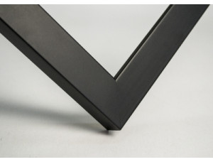 Frame 728, color - black matte, strict, wood, rectangular 21 mm