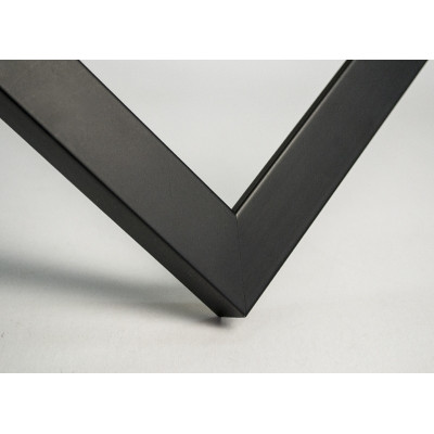 Frame 728, color - black matte, strict, wood, rectangular 21 mm Frame 728, color - black matte, strict, wood, rectangular 21 mm
