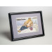 Frame 829, aluminum, color - black glossy, baguette semicircular 11 mm