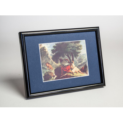 Frame 829, aluminum, color - black glossy, baguette semicircular 11 mm