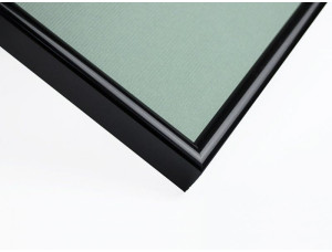 Frame 829, aluminum, color - black glossy, baguette semicircular 11 mm