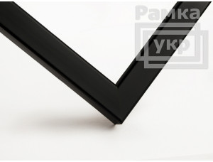Frame 899, color - matt black, wood, rectangular 16 mm